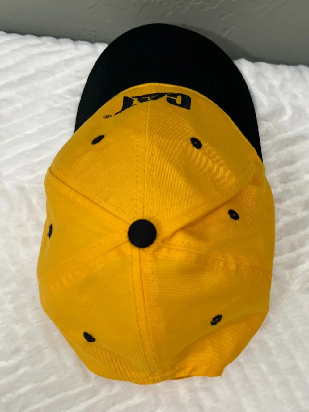 CAT Caterpillar Baseball Hat Cap Yellow Black New